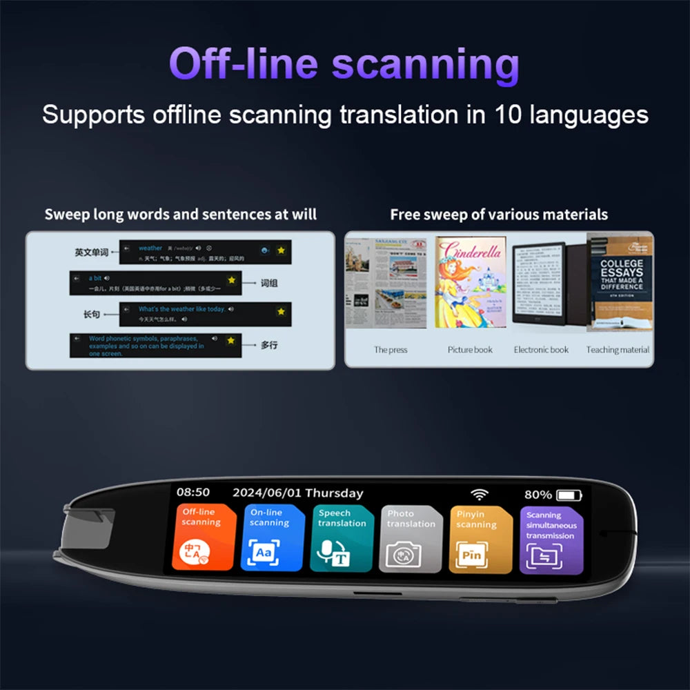 TraduPen – Smart Translation Pen | Instant Scan, Read &amp; Translate 